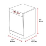 Lavavajillas - AEG FFB62427ZM, 9 servicios, 9 programas, 45 cm, Brazo aspersor doble, Inox - Imagen 2