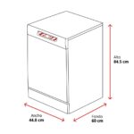 Lavavajillas - Hisense HS543D10X, 11 servicios, 8 programas , 44.8 cm, Motor Inverter, Tercera bandeja, Inox - Imagen 2