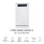 Lavavajillas - Haier I-Pro Shine Series 5 XF1C3TB1FW, 11 servicios, 8 programas, 45 cm, Motor Inverter, Wi-Fi, Blanco - Imagen 3