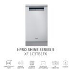 Lavavajillas - Haier I-Pro Shine Series 5 XF1C3TB1FX, 11 servicios, 8 programas, 45 cm, Motor Inverter, Wi-Fi, Inox - Imagen 6