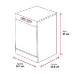 Lavavajillas - Candy Rapido' CF 3C7F0W, 13 Servicios, 5 Programas, 60 cm, Motor Inverter, Wi-Fi, Blanco - Imagen 2