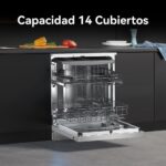 Lavavajillas libre instalación 60 cm - VOK EVD-14FCSAD, 8 programas, 60 cm, Inox - Imagen 6