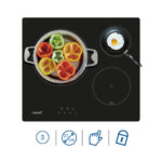 CATA Placa de vitrocerámica - CATA ENCIMERA CATA VITROCERAMICA 3 F. TD 6003 BK, 3 zonas, 59 cm, Negro - Imagen 3
