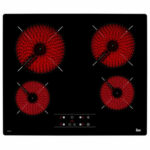 TEKA Placa de vitrocerámica - TEKA TB6415, 4 zonas, 60,00 cm, Negro