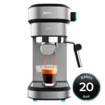 CECOTEC Cafetera express - CECOTEC Cafelizzia 890 Grey, 20 bar, 1350 W, 2 tazas, Gray