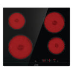 GORENJE Placa de vitrocerámica - GORENJE ECT 641 BSC, 4 zonas, 59,5 cm, Negro - Imagen 2