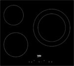 BEKO Encimera vitrocerámica - BEKO HIC63402T, 3 zona(s) zonas, 580 mm, Negro