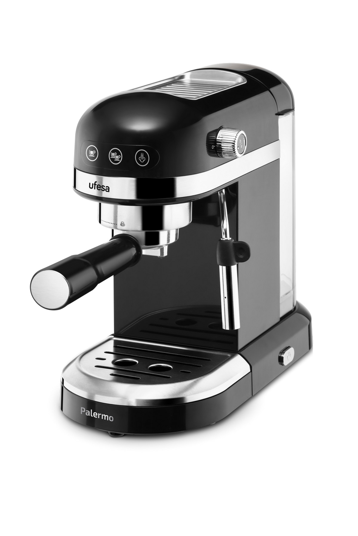 105375863_1 UFESA Cafetera express - UFESA Palermo, 20 bar, 1500 W, 2 tazas, Negro - Imagen 1