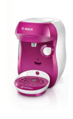 BOSCH Cafetera de goteo - BOSCH Tassimo Happy TAS1001, 3,3 bar, 1400 W, Blanco/Rosa