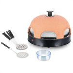 EMERIO Horno de pizza - EMERIO Pizzarette PO-115984 – para 6 personas, Negro, Terracota - Imagen 2