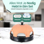 EMERIO Horno de pizza - EMERIO Pizzarette PO-115984 – para 6 personas, Negro, Terracota - Imagen 3
