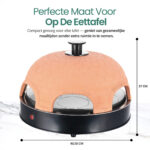 EMERIO Horno de pizza - EMERIO Pizzarette PO-115984 – para 6 personas, Negro, Terracota - Imagen 7