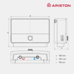 ARISTON Termo Eléctrico Instantaneo - AURES M ES ARISTON, Blanco - Imagen 2