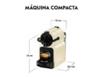 DE LONGHI Cafetera de cápsulas - De'Longhi Nespresso® Inissia EN80.CW, 1260 W, 19 bar, 0.7 l, Calentamiento 25 s, Apagado automático, Crema - Imagen 5