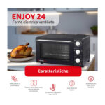 MELCHIONI FAMILY Mini horno - MELCHIONI FAMILY Horno eléctrico de convección 24 Litros 1200 W ENJOY24 Melchioni, 1200 W, 24 l, Negro - Imagen 2
