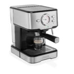 PRINCESS Cafetera express - PRINCESS 01.249415.01.001, 20 bar, 1100 W, 2 tazas, Negro, Acero inoxidable