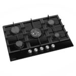 INFINITON Placa de gas - INFINITON 78GLN52, 5 zonas, Propane/butane, 500 mm, Negro
