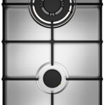 INFINITON Placa de gas - INFINITON GAS-A2F, 2 zonas, 30 cm, Plata