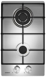 INFINITON Placa de gas - INFINITON GAS-A2F, 2 zonas, 30 cm, Plata
