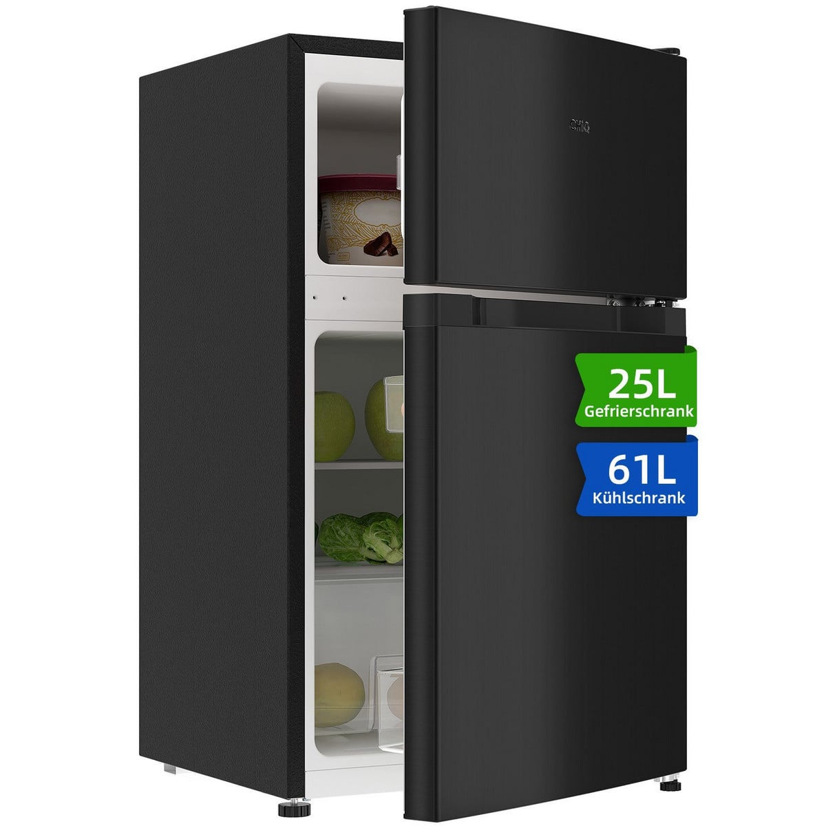 128159372_1 CHIQ Nevera pequeña - CHIQ FTM86L4LE, Altura 84,5 cm, Capacidad 85 l, Inox Oscuro - Imagen 1