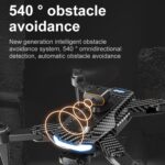 BYTELIKE Drone - BYTELIKE Drone Big Brushless RC Avión inteligente para evitar obstáculos Quadcopter plegable, 20 min, negro - Imagen 4