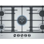 BOSCH Placa gas - Bosch PCR9A5B90, 5 zonas, Gas natural, Inox