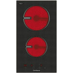 CORBERO Placa de vitrocerámica - CORBERO CCVG2902D, 2 ZONAS zonas, 290 mm, Negro