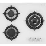 CORBERO Placa de gas - CORBERO CPCGY2313W, 3 zonas, LPG (Butane), 600 mm, Blanco