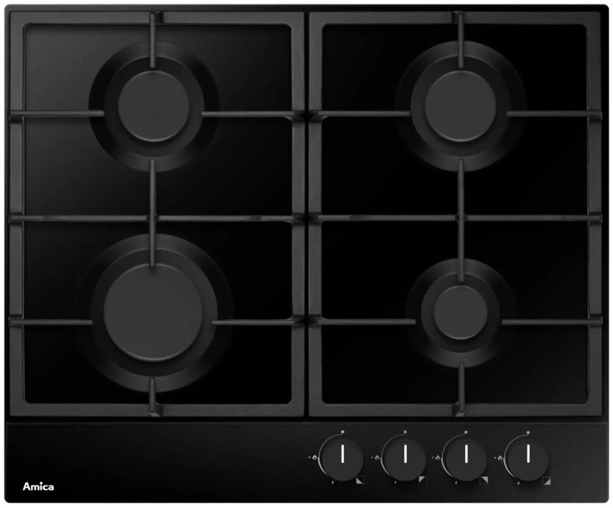 134272113_1 AMICA Placa de gas - AMICA 21132, 4 zonas, 59 cm, Negro - Imagen 1