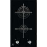 ELECTROLUX Placa de gas - ELECTROLUX EGC3322NVK, 2 zonas, 290 mm, Negro