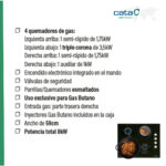CATA Placa de Gas - CATA 8068400, 4 zonas, 60,00 cm, Negro - Imagen 3