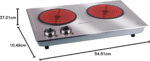JATA Placa de inducción - JATA S0407861, 2 zonas, 53 cm, Gris - Imagen 6