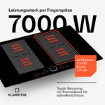 KLARSTEIN Placa de inducción - KLARSTEIN Delicatessa 77 Flex, 4 zonas, 77 cm, Negro - Imagen 3