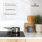 KLARSTEIN Placa de inducción - KLARSTEIN Delicatessa 77 Flex, 4 zonas, 77 cm, Negro - Imagen 5