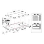 HOTPOINT Placa de gas - HOTPOINT 869991547490, 5.0000 zonas, Metano, 750 mm, Beige - Imagen 5