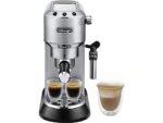 DE LONGHI Cafetera express - De'Longhi Dedica EC685.M, 1300 W, 15 bar, Thermoblock, Espresso manual, Función 2 tazas, Metalizado
