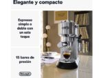 DE LONGHI Cafetera express - De'Longhi Dedica EC685.M, 1300 W, 15 bar, Thermoblock, Espresso manual, Función 2 tazas, Metalizado - Imagen 2