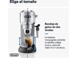 DE LONGHI Cafetera express - De'Longhi Dedica EC685.M, 1300 W, 15 bar, Thermoblock, Espresso manual, Función 2 tazas, Metalizado - Imagen 5