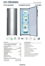 INFINITON Congelador vertical - INFINITON CV-172L14XEV, 172 l, 143,5 cm, Inox - Imagen 3