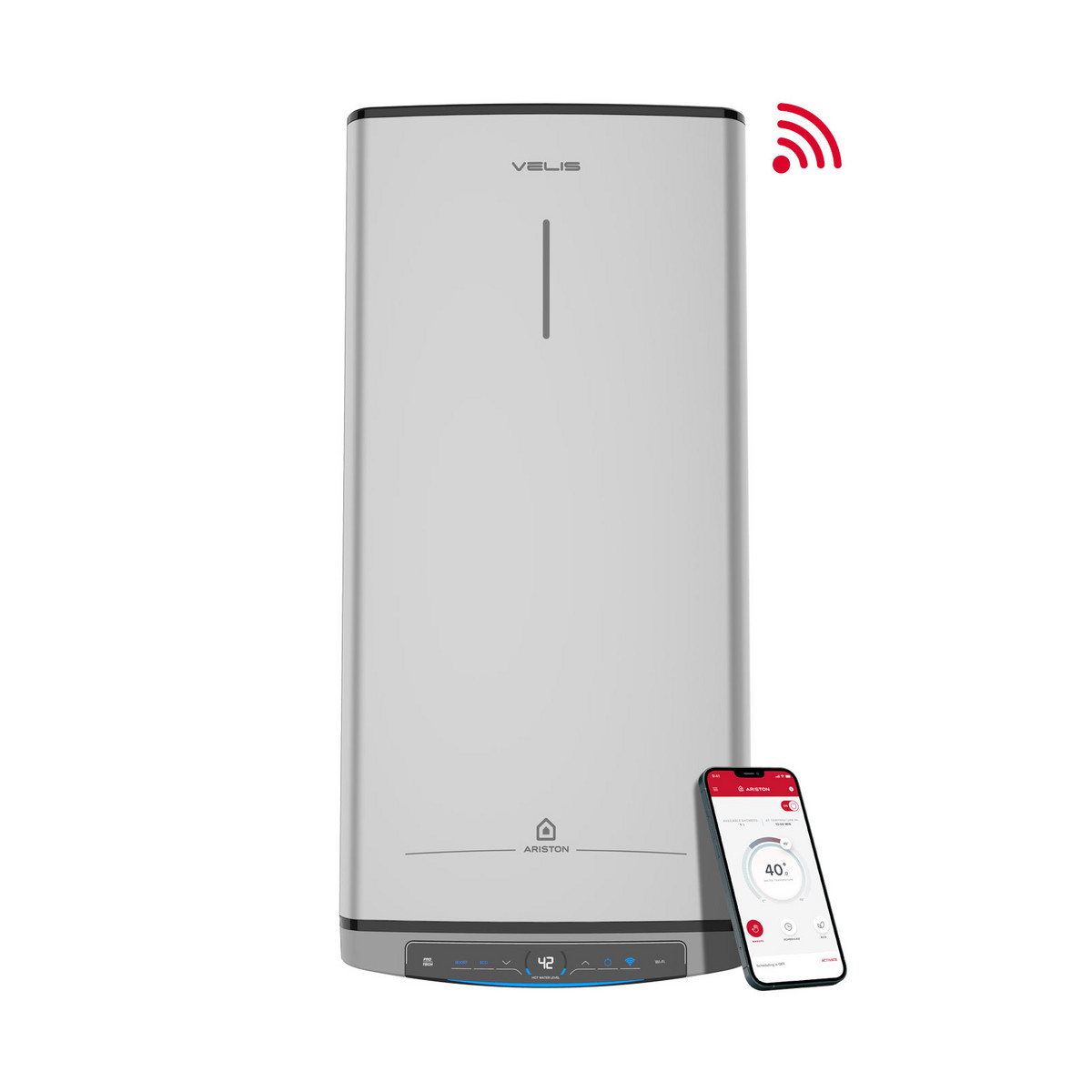 136184082_1 ARISTON Termo Eléctrico - VELIS TECH DRY WIFI 50 ES EU ARISTON, 50 l, Gris - Imagen 1