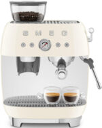 SMEG Cafetera express - SMEG EGF03CREU, 15 bar, 1650 W, 2 tazas, Avena - Imagen 2