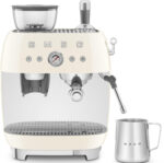 SMEG Cafetera express - SMEG EGF03CREU, 15 bar, 1650 W, 2 tazas, Avena - Imagen 3