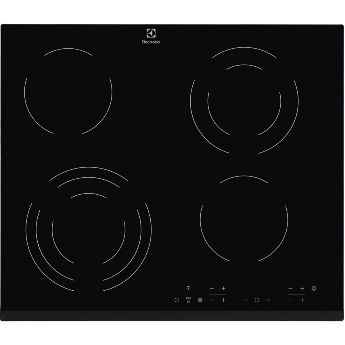 136809645_1 ELECTROLUX Placa de vitrocerámica - ELECTROLUX EHF6343FOK, 4 Fuegos zonas, 590 mm, Negro - Imagen 1