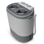 BRIEBE Minilavadora - BRIEBE Camp WM1140 Mini Lavadora con Centrifugadora Camping, 3 kg, 1 programas, Blanco/Gris - Imagen 2