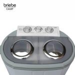 BRIEBE Minilavadora - BRIEBE Camp WM1140 Mini Lavadora con Centrifugadora Camping, 3 kg, 1 programas, Blanco/Gris - Imagen 5