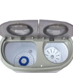 BRIEBE Minilavadora - BRIEBE Camp WM1140 Mini Lavadora con Centrifugadora Camping, 3 kg, 1 programas, Blanco/Gris - Imagen 6