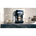 SIEMENS Cafetera superautomática - SIEMENS EQ.9 TQ907D03, 19 bar, 1500 W, 0,7 l, 2 tazas, Plata, Acero inoxidable - Imagen 4