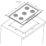 CANDY Placa de gas - CANDY CAN8016361966857, 5 zonas, 74,5 cm, Inox - Imagen 2