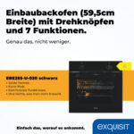 EXQUISIT Horno multifunción - EXQUISIT EBE 255-U-020 Negro, Integrable, 59 l, 595 mm, negro - Imagen 2