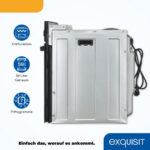 EXQUISIT Horno multifunción - EXQUISIT EBE 255-U-020 Negro, Integrable, 59 l, 595 mm, negro - Imagen 3